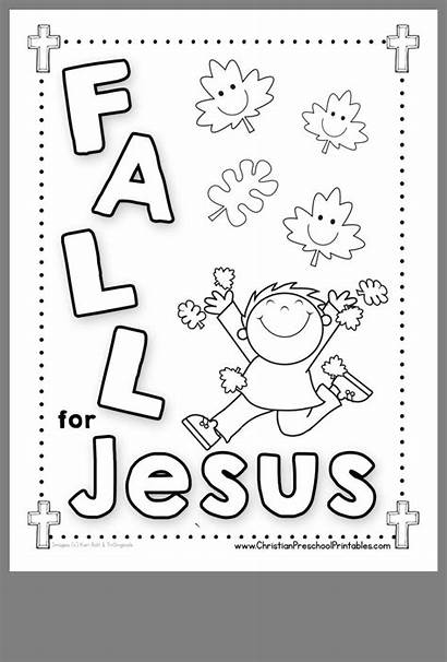 Coloring Printable Fall Jesus Sunday Preschool Crafts