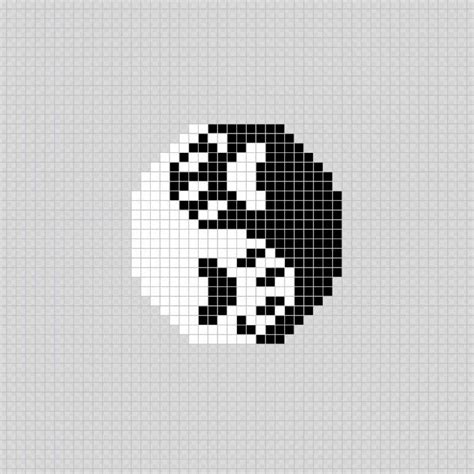 Dessin Pixel Yin Yang Pixel Art Caca Kawaii Gamboahinestrosa