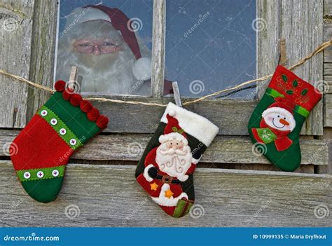 Santa S Socks Stock Image Image Of Clothespin Santa 10999135