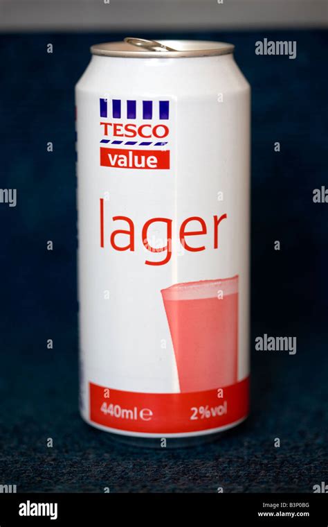 Can Of Tesco Value Lager Stock Photo Alamy