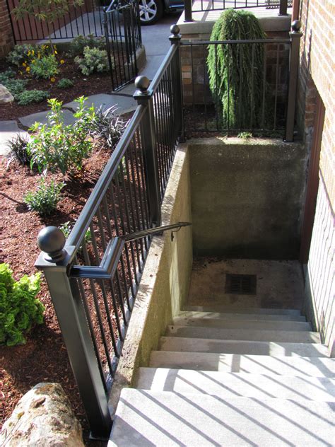 Often, stairs will come already built in. Guardrails and Handrails for Back Entrance and Basement - Seattle, WA - Blackbird Iron & Design