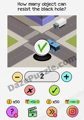 Brain test tricky puzzles complete walkthrough game guide. Braindom Level 202 How many objects can resist Answer ...