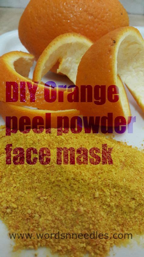 Diy Orange Peel Powder Face Mask And Scrub Face Peel Mask Face Mask