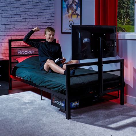 X Rocker Basecamp Single Bed Tv Gaming Bed Black Big W