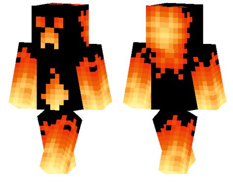Minecraft Fire Creeper Skin
