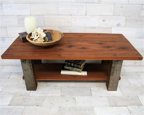 Reclaimed Redwood And Barn Wood Coffee Table Dichotomy Design