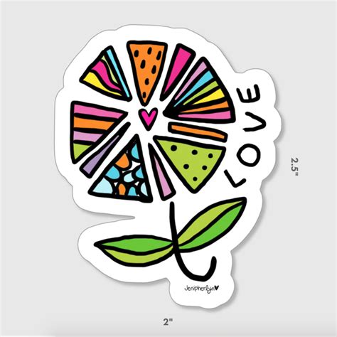 Flower Love Vinyl Sticker Little Craft Place