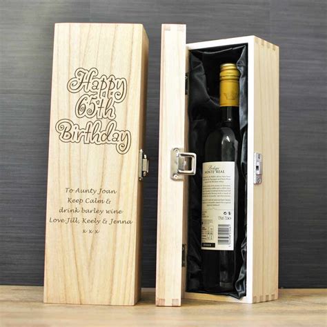 Personalised Wooden Wine Box Birthday Gift