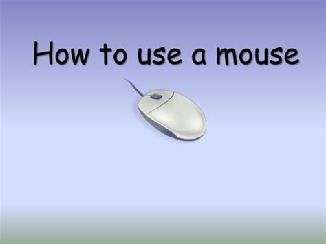 Basic Mouse Skills Teaching Resources