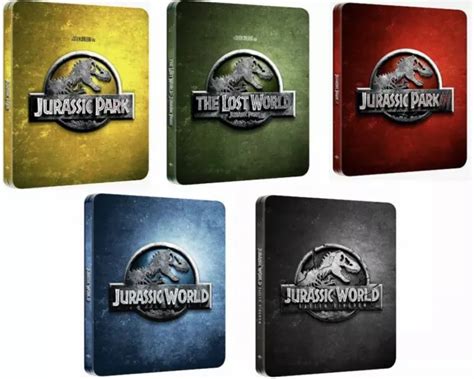 Jurassic Park Collection 4k Uhd Blu Ray Limited Edition Steelbook Set
