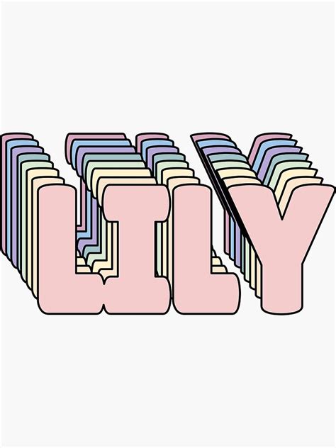Lily Name Sticker For Sale By Ashleymanheim Redbubble