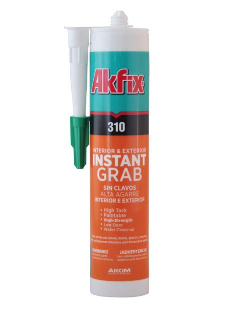 Akfix 310 Instant Grab Construction Adhesive, 10.5 fl. oz. Paintable ...