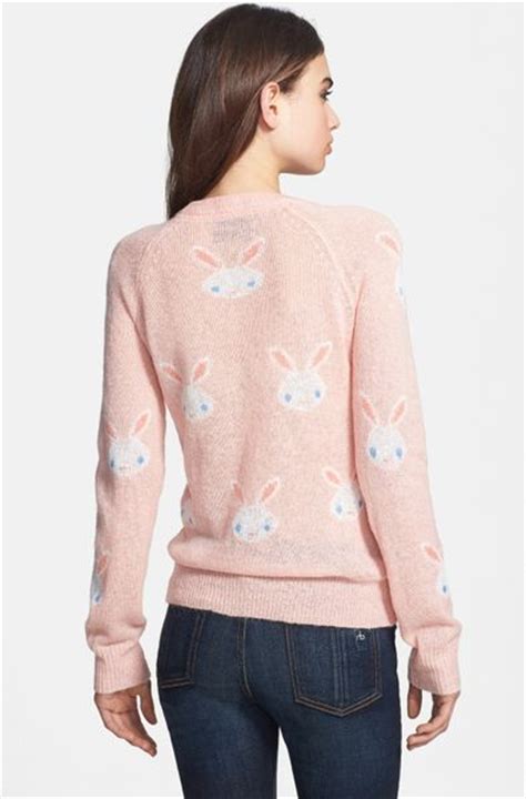 Wildfox Snow Bunny Sweater In Pink Rosy Cheek Lyst