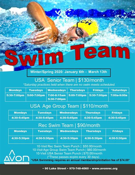 Swim Team Avon Co Official Website