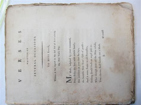 Verses Written On Several Occasions Between The Years 1712 And 1721 By