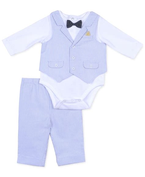 Little Me Baby Boys 3 Piece Dapper Suit Set Kids And Baby Macys