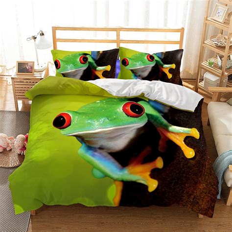 Following the birth, your baby immediately begins to learn as much as he can about his surroundings as well as sounds. 3D Animal Frog Printed 3 Bedding Sets/duvet cover set ...