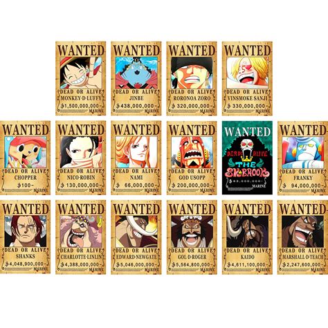 Buy One Piece Wanted Posters 28 5cm19 5cm New Edition Luffy 1 5