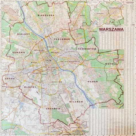 Warszawa Mapa Ścienna Xxl Plan Miasta 118 000 Ceny I Opinie Ceneopl