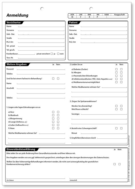 Anamnese DIN A 4 Art. 51136