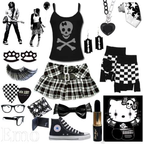 emo created by purpleblackblue on polyvore i love this set xd so cute scene outfits cute