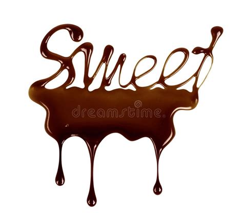 The Word Sex Written By Liquid Chocolate On White Stock Image Image