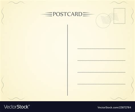 Postcard Letter With Paper Telegram Royalty Free Vector