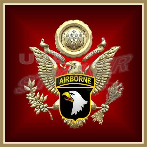 Us Army 101st Airborne Eagle Sticker Item Ar 271 Usa Military