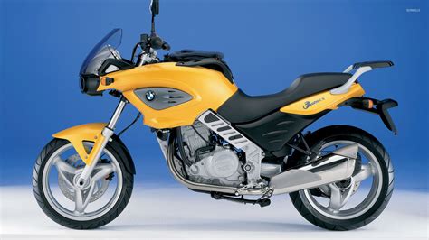 Side view of a yellow BMW F650CS wallpaper - Motorcycle ...
