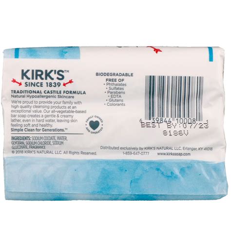Shop for castile bar soap online at target. Kirk's, Gentle Castile Soap Bar, Original Fresh Scent, 3 ...