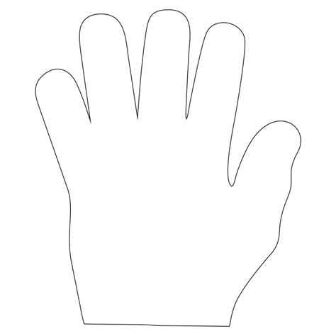 Hand Vorlage - Ausmalbilder zum Ausdrucken