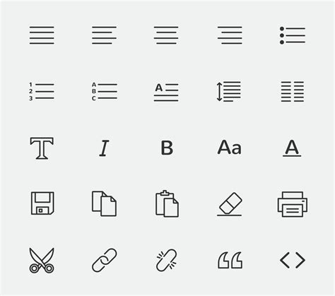 Text Editor Vector Icons