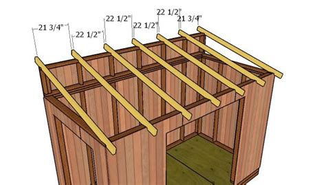 Fitting The Rafters Lean To Shed Plans Run In Shed Building A Shed