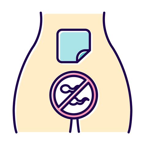 Contraceptive Patch Color Icon Preservative Method For Woman
