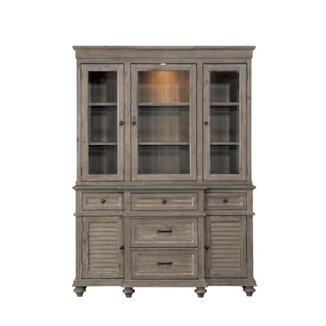 Buy Homelegance 1689br 50 Cardano Hutch And Buffet In Light Brown Glass