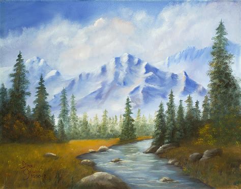 Fall Mountain Scene Painting By Diane Gowin