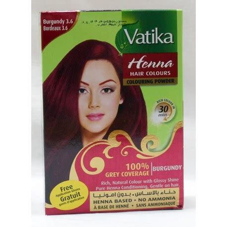 Buy our Burgundy Hair Color With Henna Vatika best quality ...