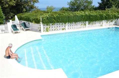 Outdoor Pool And Sea Views Luccombe Hall Hotel Isle Of Wight Luccombe