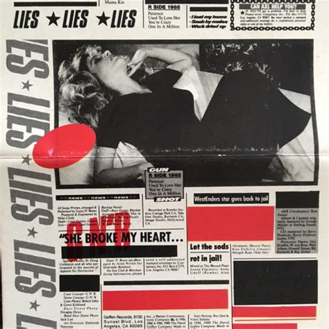Guns N Roses G N R Lies 1988 Censored Cassette Discogs