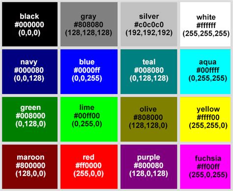 HTML Color Codes HEX RGB RGBA HSL And HSLA Values