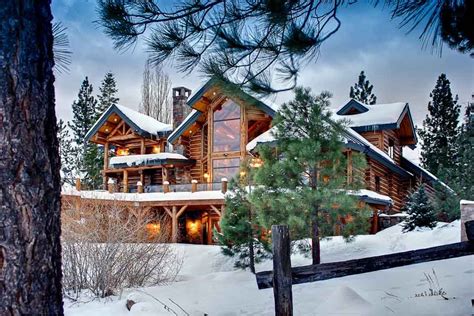 Log Cabin In Snow Photo Gallery All Photos With Images Mountain Dream Homes Colorado