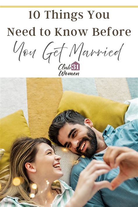 10 Things You Need To Know Before You Get Married Club31women