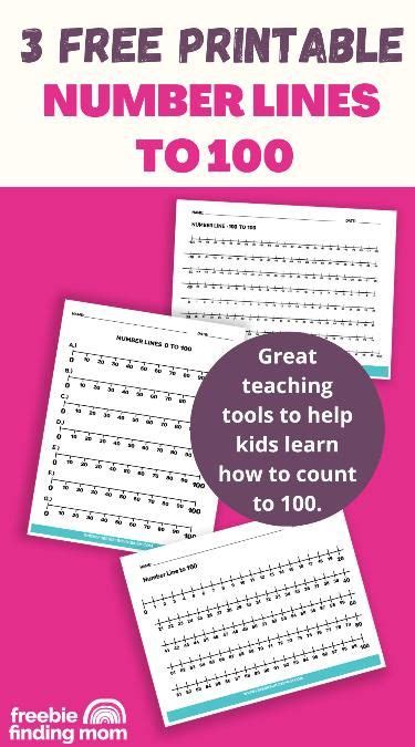 Free Printable Number Line To 100 Pdfs Freebie Finding Mom Number