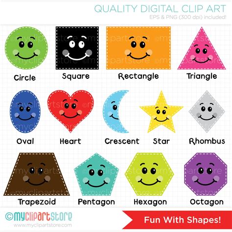 Popular Items For Teacher Clip Art On Etsy Shapes Math Centers Clip