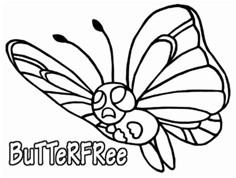 Butterfree Coloring Pages Coloring Home
