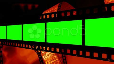 Filmstrip With Green Screens 2a Stock Footage Ad Greenfilmstrip
