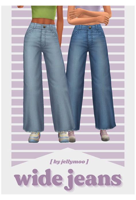 Wide Jeans Aesthetic Sims 4 Cc Clothes Aestheticsims4ccclothes