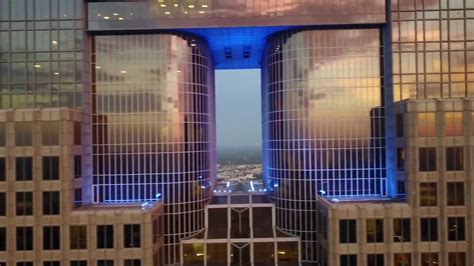 Drone Travels Through Downtown Dallas Skyscraper 4k Hdno Audio