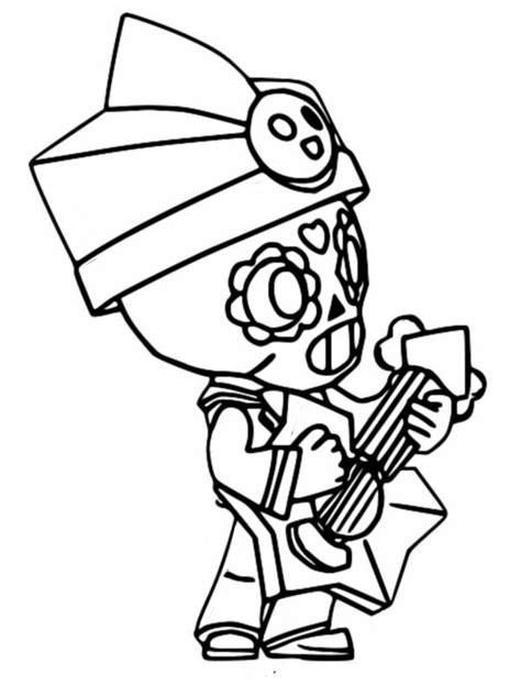 How to draw poco starr | brawl stars. Coloriage Brawl Stars - Saison 3 : Poco Starr 6