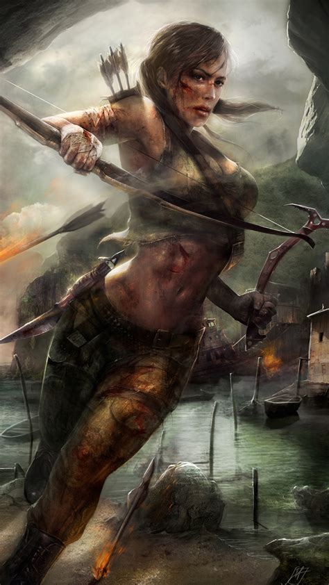 1080x1920 Lara Croft Tomb Raider Artwork Iphone 7,6s,6 Plus, Pixel xl ...